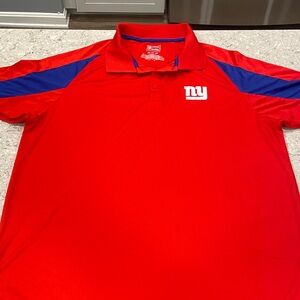New York Giants NFL Pro Line Red and Blue Men's Polo Shirt—XXL